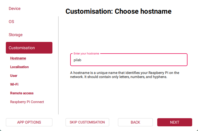 Configure hostname