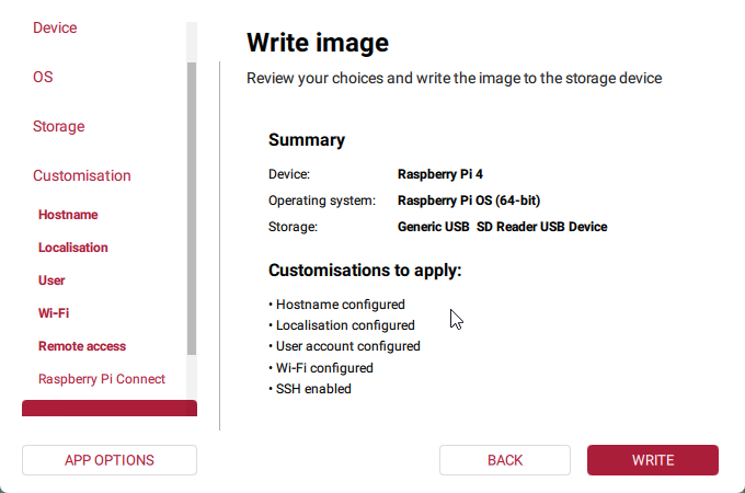 Review configuration